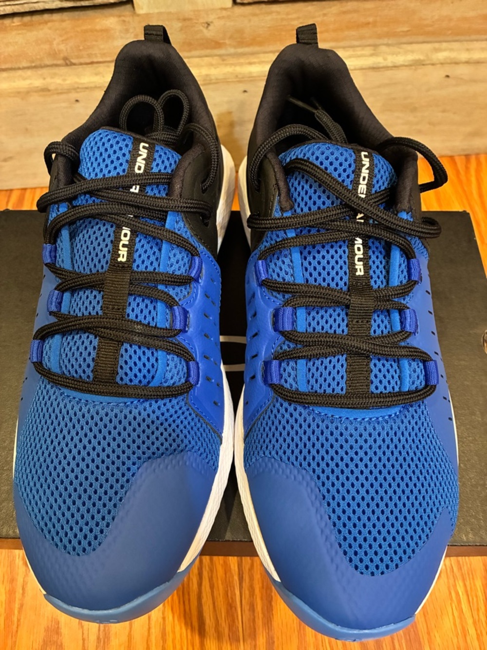 Under Armour Charged Commit TR2 Men’s 9 Blue Black Training Gym Shoes NIB